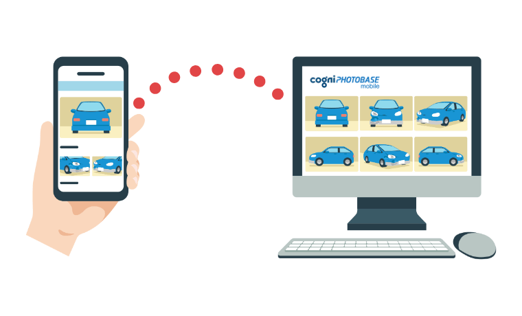 「撮影」⇒「見積る」⇒「送る」